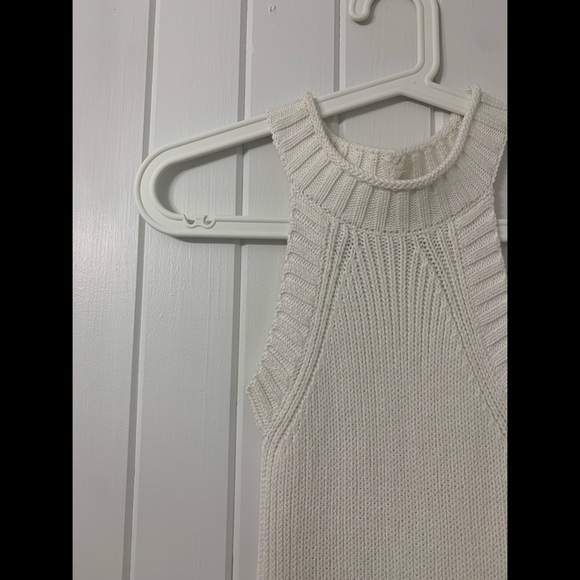 NWOT White Knit Dress S/M - Picture 2 of 5